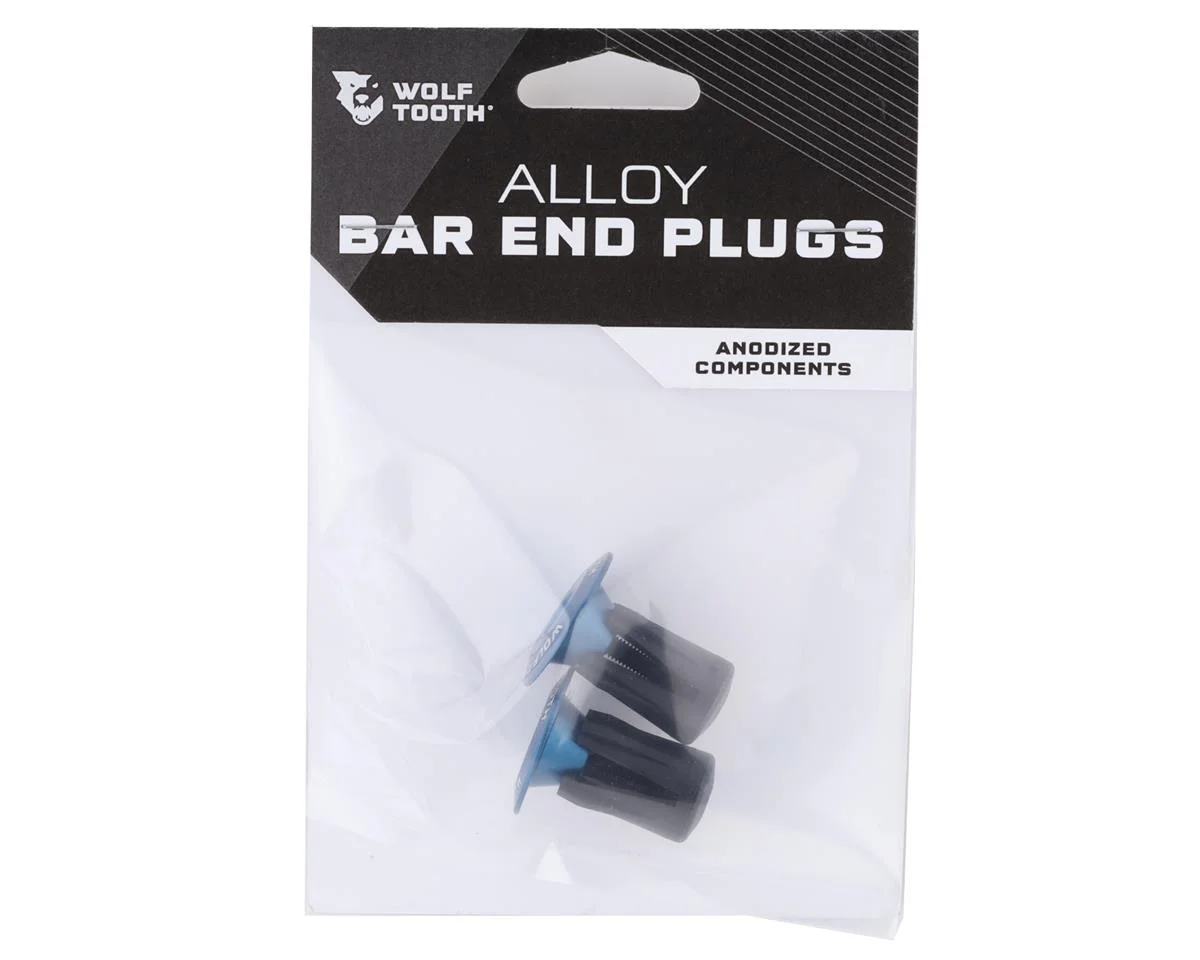 Wolf Tooth Components Alloy Bar End Plugs (Blue) - view 2